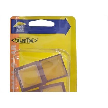Imagem de Ponteira Externa (Pvc) Talentos Quadrada 25X25 Transparente Cartela Com 4 Pecas