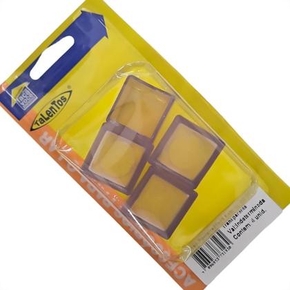 Imagem de Ponteira Externa (Pvc) Talentos Quadrada 25X25 Transparente Cartela Com 4 Pecas