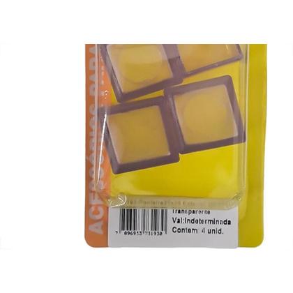 Imagem de Ponteira Externa (Pvc) Talentos Quadrada 25X25 Transparente Cartela Com 4 Pecas