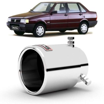 Imagem de Ponteira para escapamento fiat prêmio 1985 a 1994 em aço inox