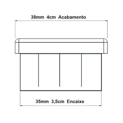 Imagem de Ponteira Pé Cadeira Interna PVC Preta 1.1/2 38mm 4cm 16un