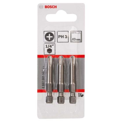 Imagem de Ponteira Phillips Extra Hard PH3, 49 mm com 3 peças Bosch