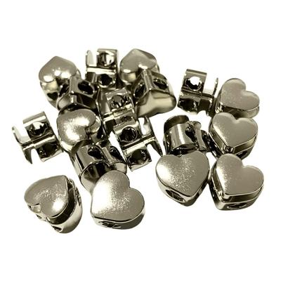 Imagem de Ponteira Regulador Cordão Coração 100% Metal - 20un