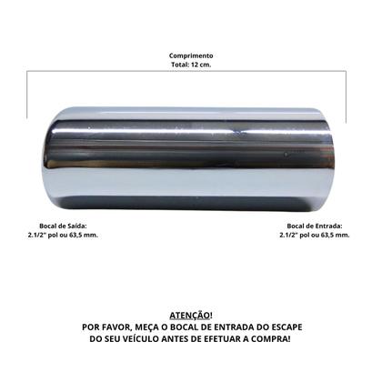 Imagem de Ponteira Universal Cromada 2 Polegadas 63 mm