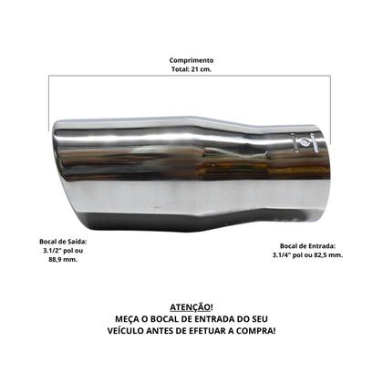 Imagem de Ponteira Universal Oval Universal para Gol Golf Polo Santana