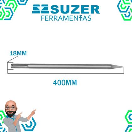 Imagem de Ponteiro Encaixe Sds Max 18mm 400mm Martelo Rompedor Skil