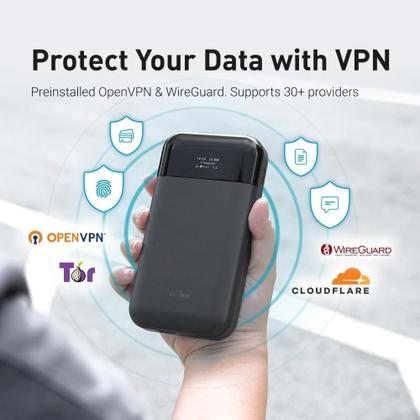 Imagem de Ponto de acesso Wi-Fi portátil GL.iNet GL-E750V2 (MUDI) 4G LTE 7000mAh