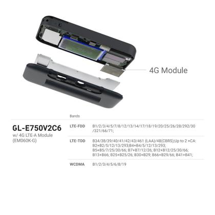 Imagem de Ponto de acesso Wi-Fi portátil GL.iNet GL-E750V2 (MUDI) 4G LTE 7000mAh