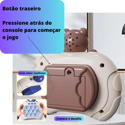 Imagem de Pop It Eletrônico Mini Gamer Console Anti Stress Brinquedo Infantil Portátil Jogo Fidget Toys Push