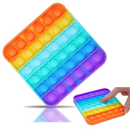 Imagem de Pop It Fidget Toys Quadrado Colorido Brinquedo Anti Stress
