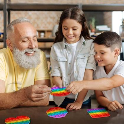 Imagem de Pop It Fidget Toys Quadrado Colorido Brinquedo Anti Stress