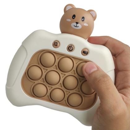 Imagem de Pop It Mini Game Luzes Som Ursinho Criança Urso Interativo Fidget Anti Estresse Ansiedade Relaxa