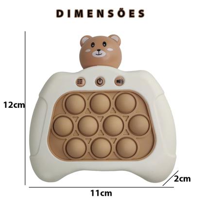 Imagem de Pop It Mini Game Luzes Som Ursinho Criança Urso Interativo Fidget Anti Estresse Ansiedade Relaxa