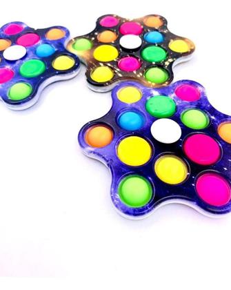 Imagem de Pop It Spinner Fidget Toy Giratório Antistress Com Luzes