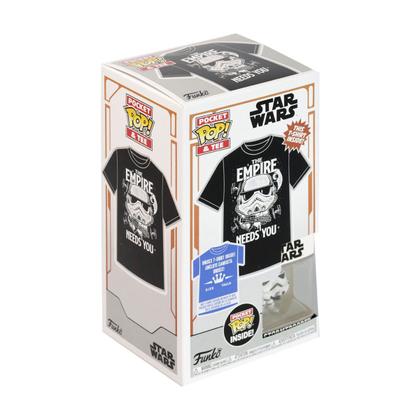 Imagem de Pop! Tees Camiseta Infantil E Pocket Pop! Star Wars - Stormtrooper - Tam. M