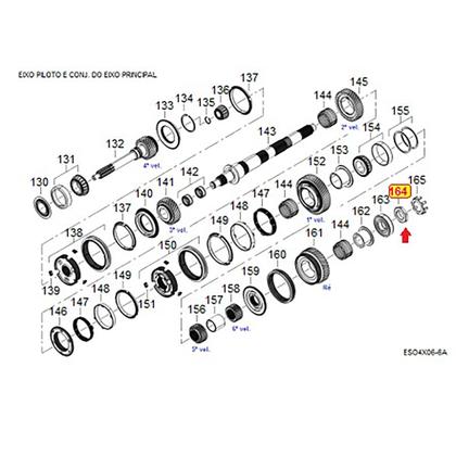 Imagem de Porca Eixo Principal Cambio Iveco Ford Chevrolet 503355721