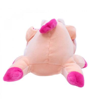 Imagem de Porquinho de Pelúcia com Laço e Roupa Listrada 27cm