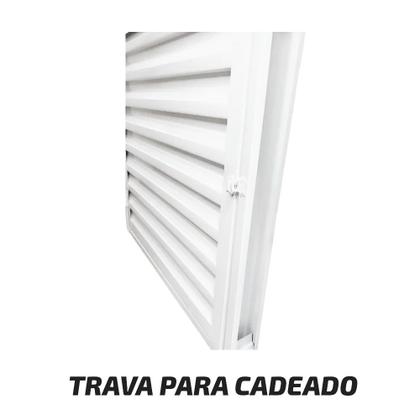 Imagem de Porta Abrigo Alçapão Ventilado Para Telhado Laje Sótão Água Luz Portinhola Em Aço Laminado Branco