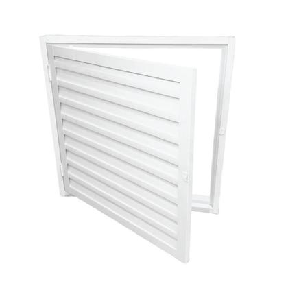 Imagem de Porta Abrigo Alçapão Ventilado Para Telhado Laje Sótão Água Luz Portinhola Em Aço Laminado Branco