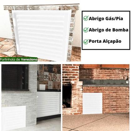 Imagem de Porta Abrigo Alçapão Ventilado Para Telhado Laje Sótão Água Luz Portinhola Em Aço Laminado Branco