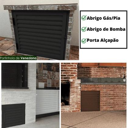 Imagem de Porta Alçapão Abrigo Preto 60x60 Laminado Resistente Em Aço Portinhola De Acesso Laje Telhado Sótão Água Luz