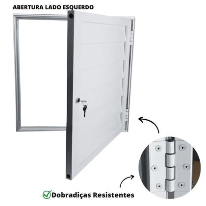 Imagem de Porta Alçapão Alumínio Branco Venezianas Ventiladas Linha