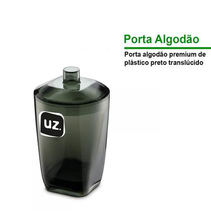 Imagem de Porta Algodão/Cotonete Translúcido Premium Multiuso Design Moderno Com Tampa