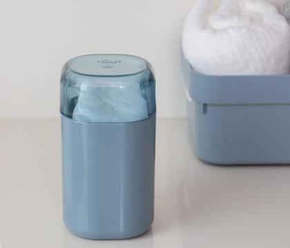 Imagem de Porta Algodão e Cotonete com Tampa Banheiro Lavabo Dual Cores