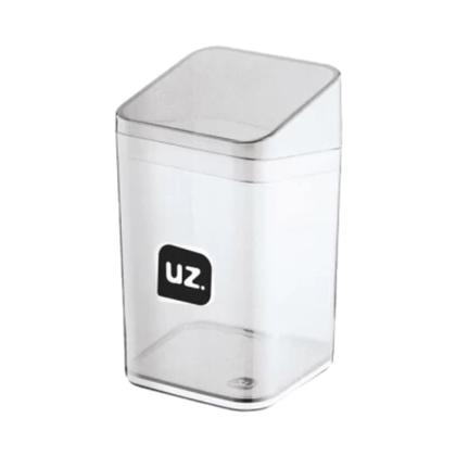 Imagem de Porta Algodão E Cotonetes Slim Translúcido Luxo Banheiro UZ