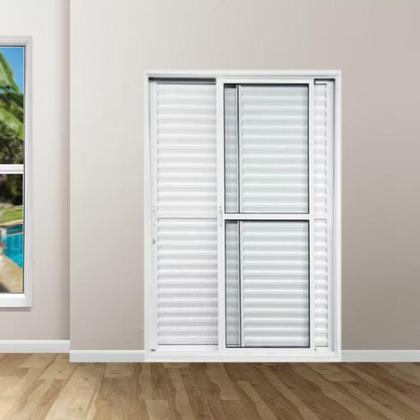 Imagem de Porta balcão 3 folhas 2.10x1.50 com trinco branco linha 20