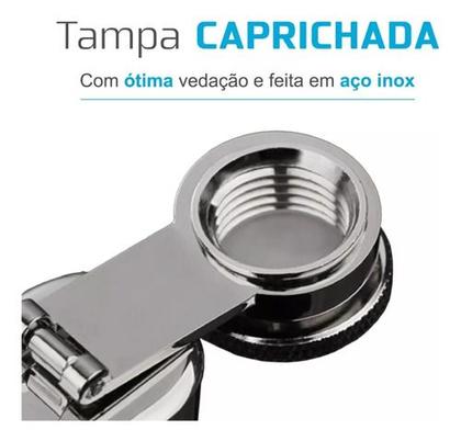 Imagem de Porta Bebida Cantil Inox Bolso Whisky Vodka Rum 230ml