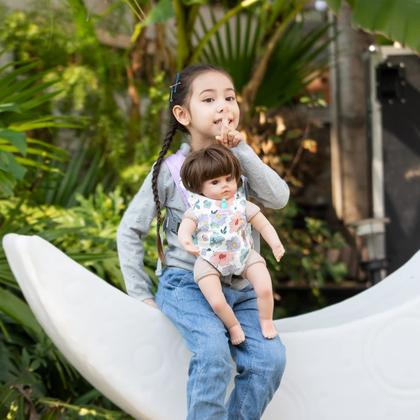 Imagem de Porta-bonecas GAGAKU Baby para crianças, bicho de pelúcia roxo