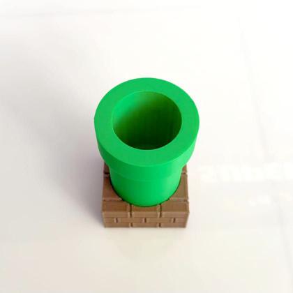 Imagem de Porta Caneta Cano Super Mario Presente Gamer Mesa Escritorio
