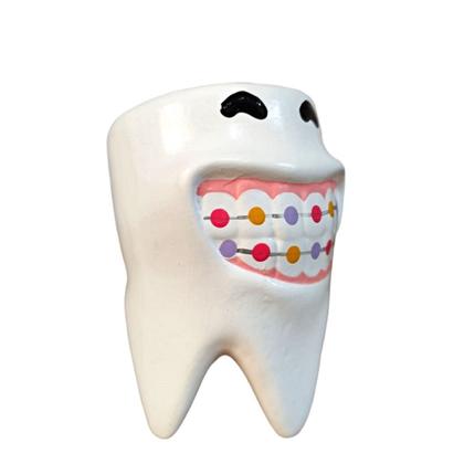 Imagem de Porta Caneta Lapis Formato De Dente Kit Com 2 Peças Ceramica