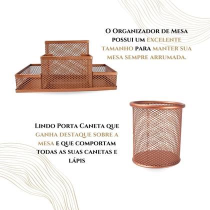 Imagem de Porta Caneta Treco Lápis Post It Multiuso Home Office Luxo