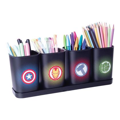 Imagem de Porta Canetas Com Bandeja Decoração Avengers - 5 Pçs