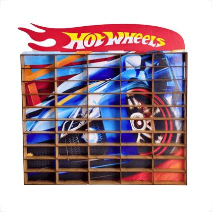 Porta Carrinhos Hot Wheels Expositor 50 Carrinhos Madeira Mdf Colecionaveis - Grupo Paraiso MDF Imagem de Porta Carrinhos Hot Wheels Expositor 50 Carrinhos Madeira Mdf Colecionaveis