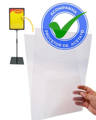 Imagem de Porta Cartaz A4 com Pedestal de Regulagem de Altura