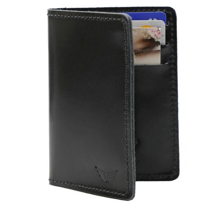 Imagem de Porta Cartões Em Couro Carteira Masculina Preto Liso