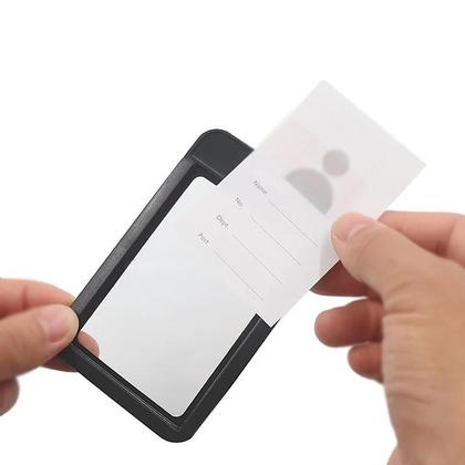 Imagem de Porta-Cartões Retrátil Preto Conjunto De 3 Peças Porta-Cartão De Refeição De Alto Padrão Para