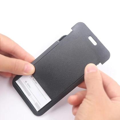 Imagem de Porta-Cartões Retrátil Preto Conjunto De 3 Peças Porta-Cartão De Refeição De Alto Padrão Para