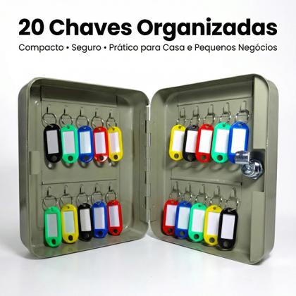 Imagem de Porta Chaveiro Identificadores 40 Chaves Armazenagem Estoque