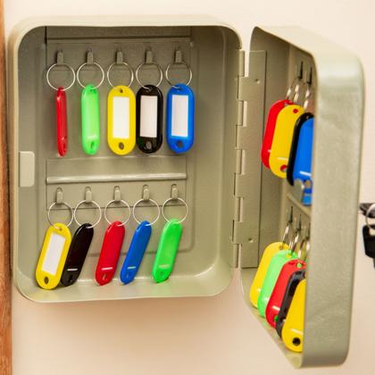 Imagem de Porta Chaves Armário Claviculário De 20 Chaves Com Chaveiros