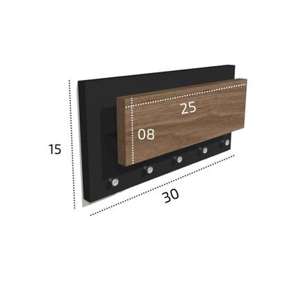 Imagem de Porta Chaves De Parede Com Suporte Para Cartas Branco