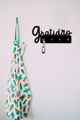 Imagem de porta chaves de parede decorativo gratidão 24 X 11,5cm