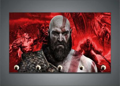 Imagem de Porta Chaves Jogos Games God Of War Organizador Chaveiro