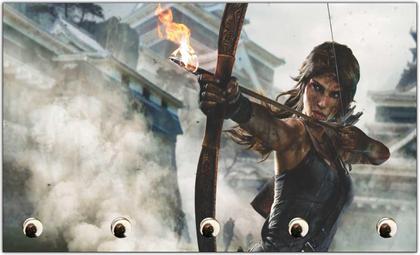 Imagem de Porta Chaves Jogos Games Tomb Raider Lara Croft Organizador Chaveiro