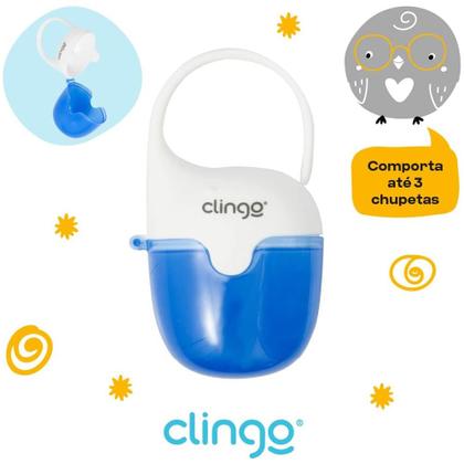 Imagem de Porta Chupetas Baleia Azul Clingo