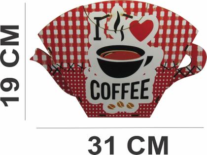 Imagem de Porta Coador Filtro De Papel Para Café Modelo I Love Coffe Mdf