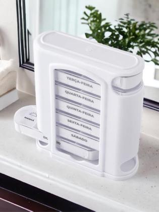 Imagem de Porta Comprimido com 28 Compartimentos Semanal No Estojo